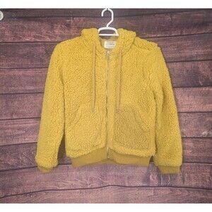 Ashley by 26 International Outerwear Mustard Yellow Juniors XL Zip Up Hoodie